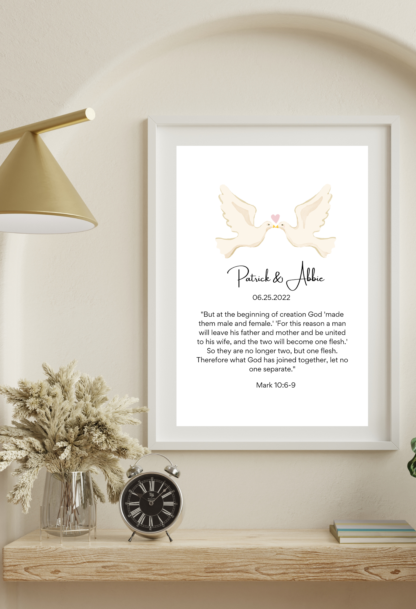 Personalized Wedding Day Wall Art