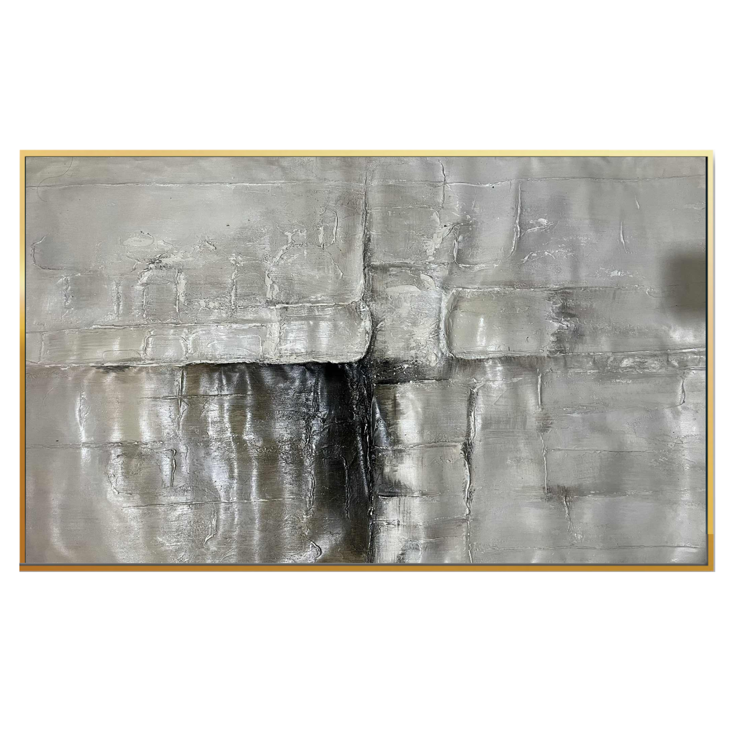 HP063 Abstract Neutral Hand-Painted Wall Decor