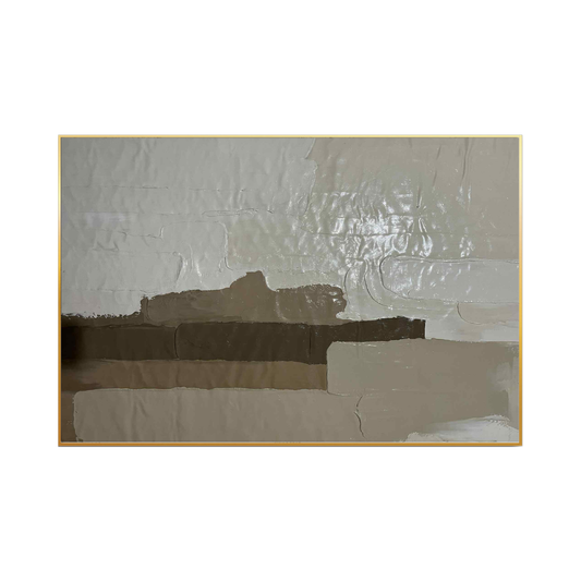 HP068 Abstract Neutral Hand-Painted Wall Decor