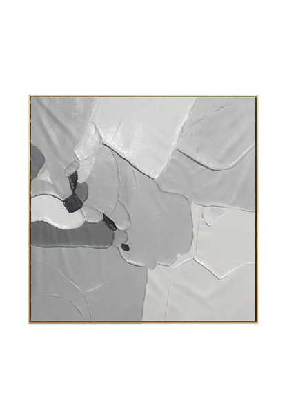 HP041 Abstract Minimalist White Acrylic Hand-Painted Wall Decor