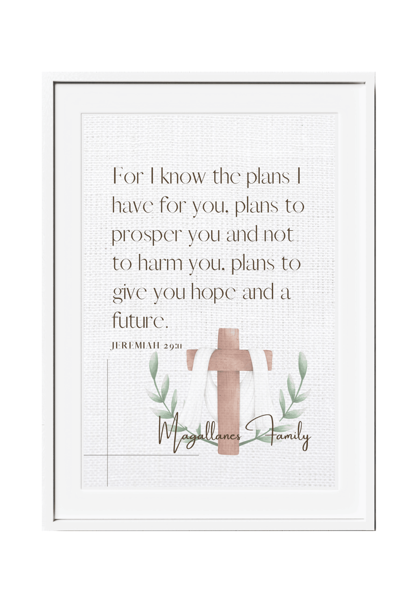 Personalized Family Bible Verse Wall Decor Jeremiah 29:11