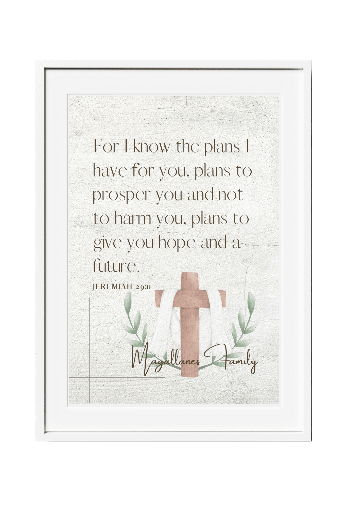 Personalized Family Bible Verse Wall Decor Jeremiah 29:11