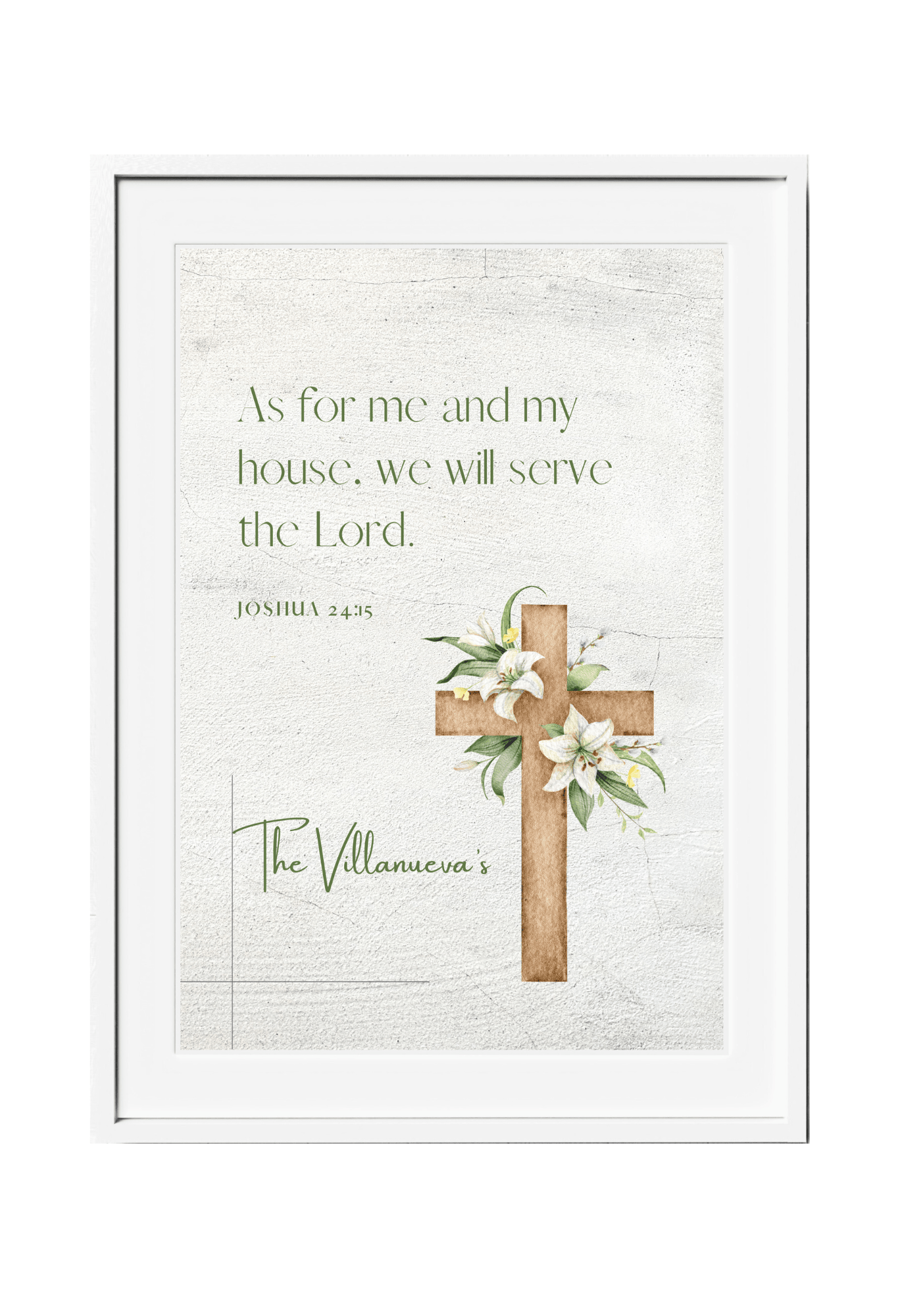 Personalized Family Bible Verse Wall Decor Joshua 24:15