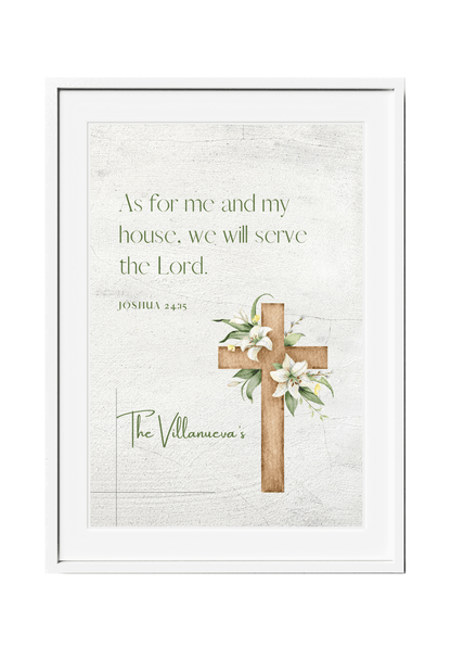 Personalized Family Bible Verse Wall Decor Joshua 24:15