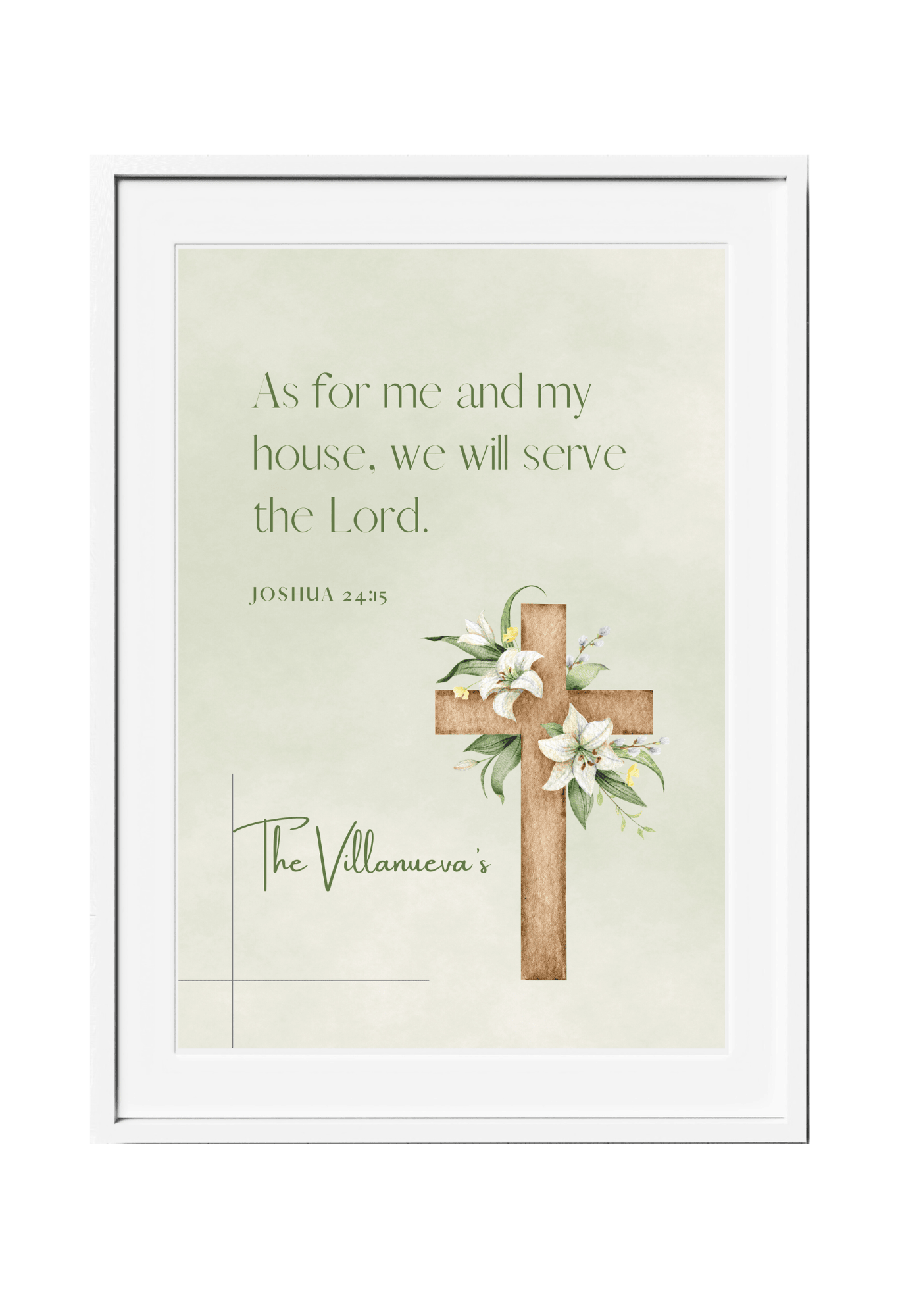 Personalized Family Bible Verse Wall Decor Joshua 24:15