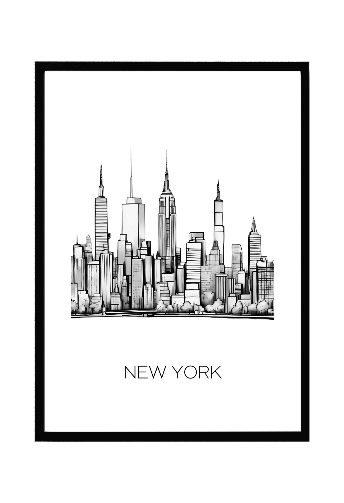 World City Skylines Wall Art