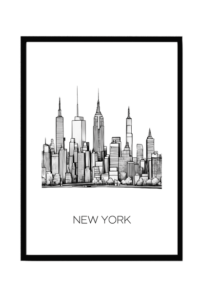World City Skylines Wall Art