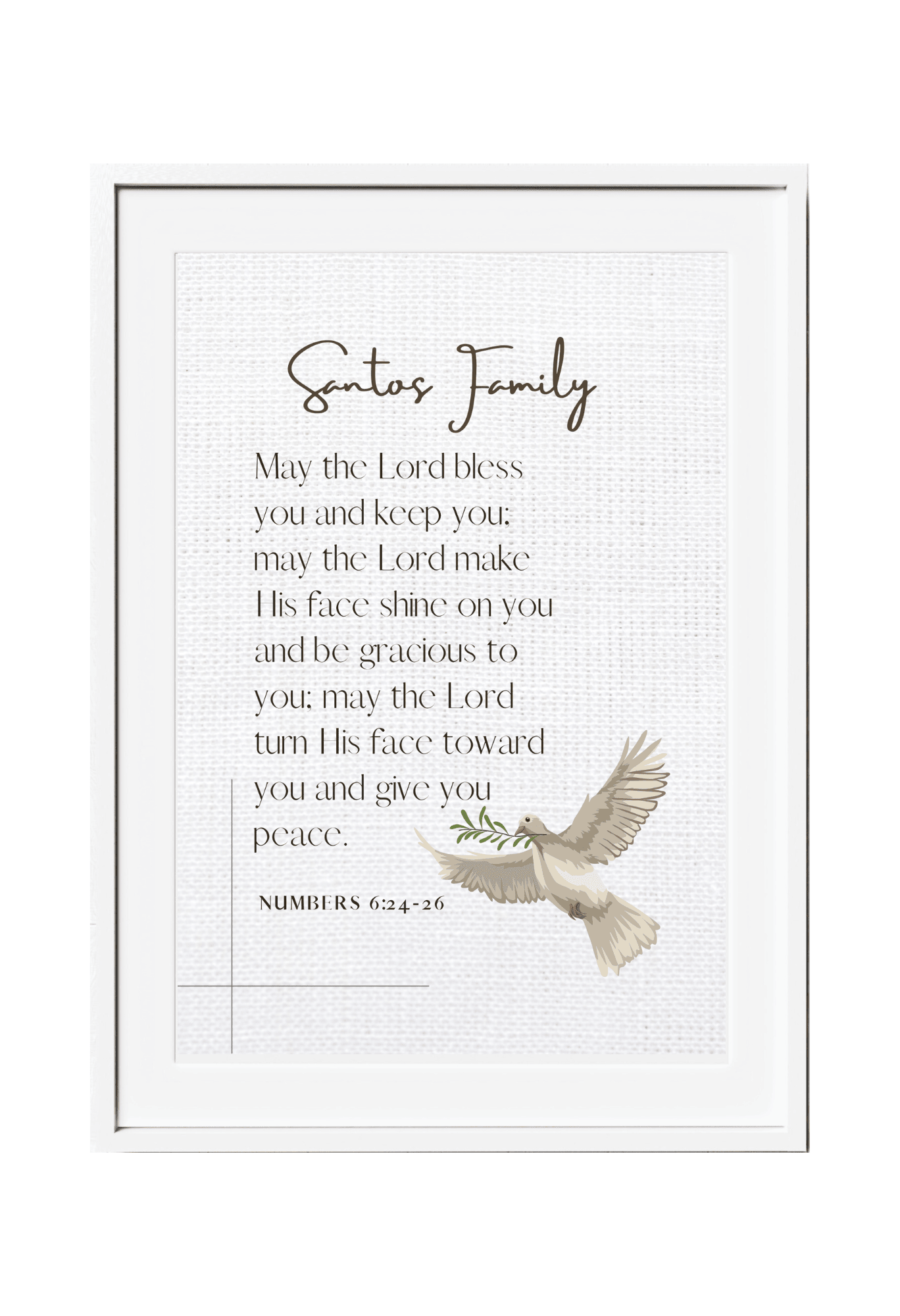 Personalized Family Bible Verse Wall Decor Numbers 6:24-26
