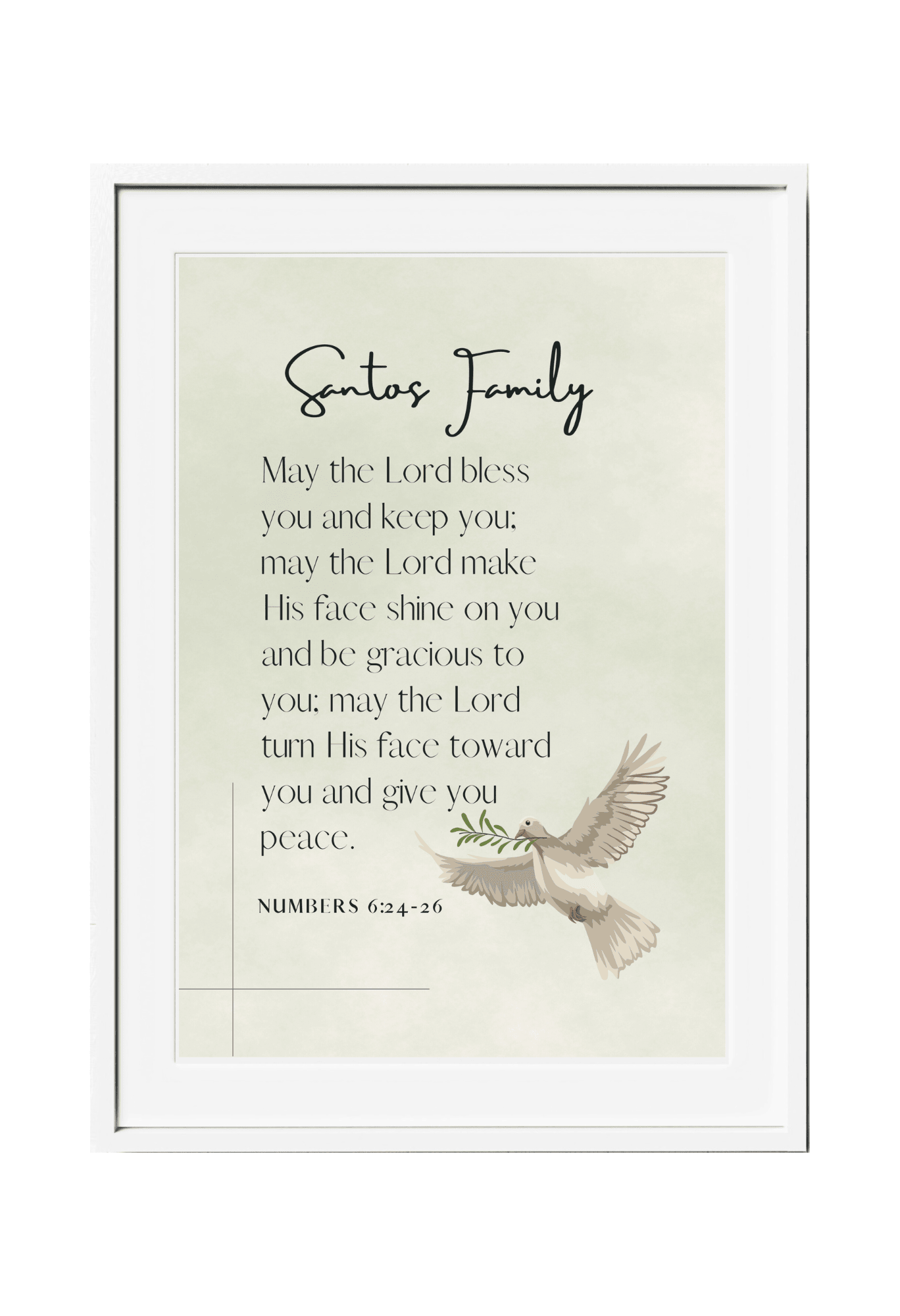 Personalized Family Bible Verse Wall Decor Numbers 6:24-26