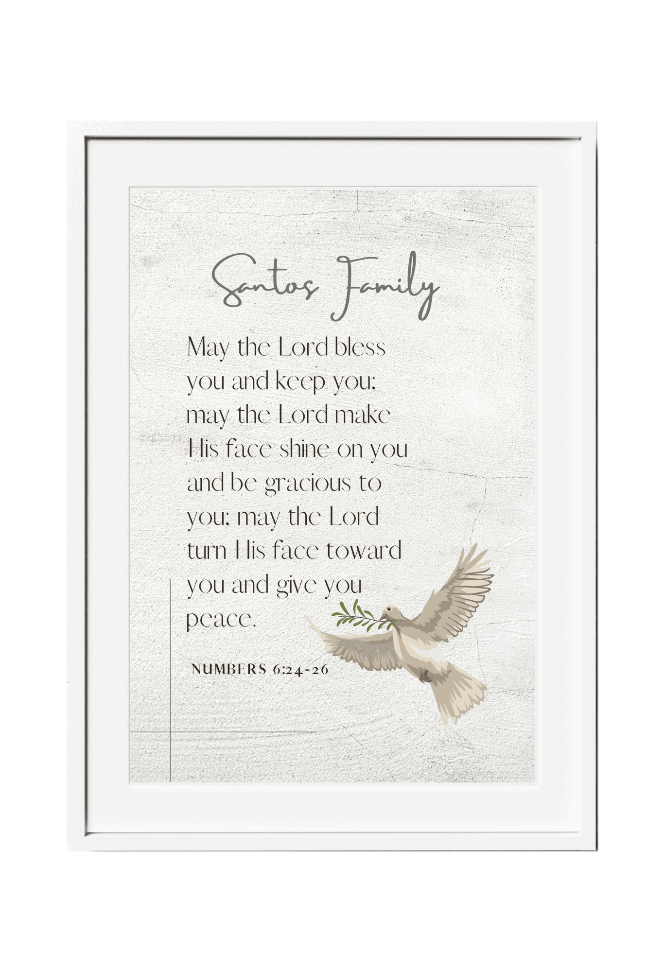 Personalized Family Bible Verse Wall Decor Numbers 6:24-26