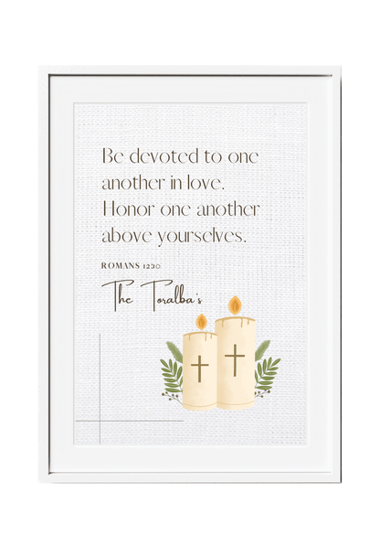 Personalized Family Bible Verse Wall Decor Romans 12:10