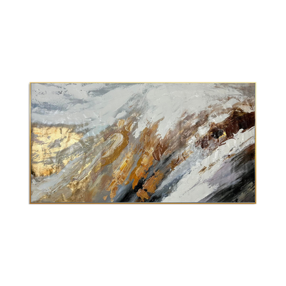 HP048 Abstract Neutral Hand-Painted Wall Decor