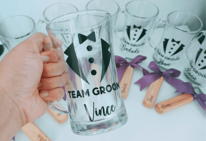 Personalized Beer Mug and Bottle Opener Set (390ml)